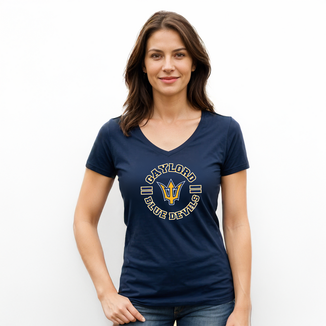 Blue Devils 3 Women's V Neck