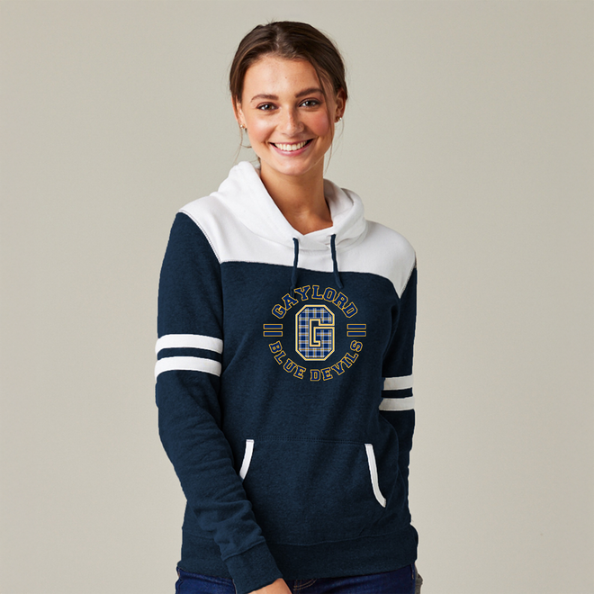 Blue Devils 2 Ladies Varsity Fleece Pullover Hood