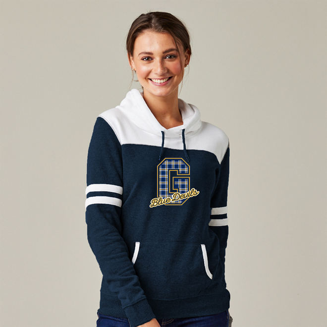 Blue Devils 4 Ladies Varsity Fleece Pullover Hood