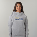 Volleyball 1 Women's Fleece Funnel Neck Pullover Hoodie