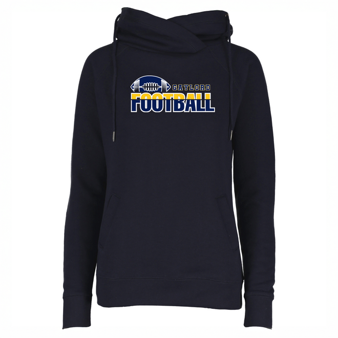 Football 1 Women's Fleece Funnel Neck Pullover Hoodie
