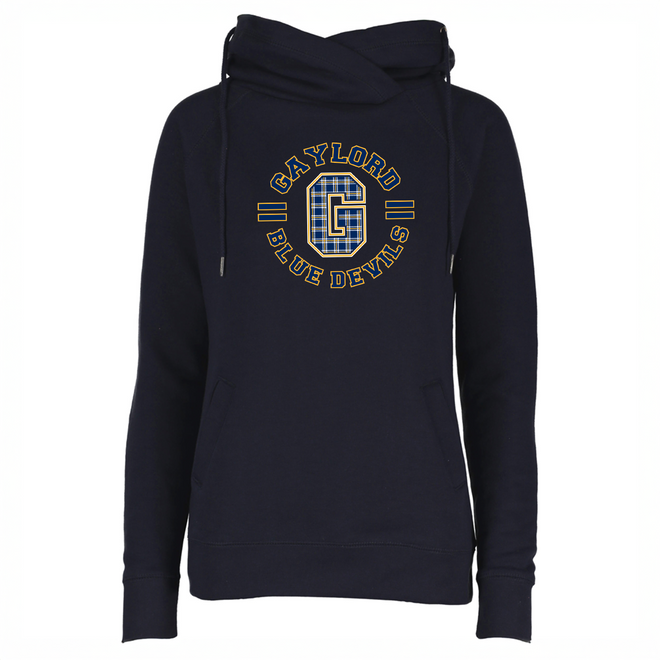 Blue Devils 2 Women's Fleece Funnel Neck Pullover Hoodie
