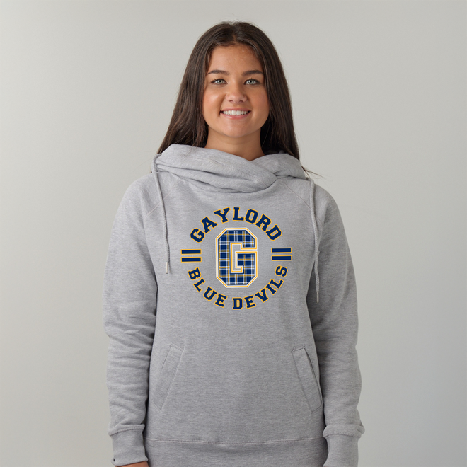 Blue Devils 2 Women's Fleece Funnel Neck Pullover Hoodie