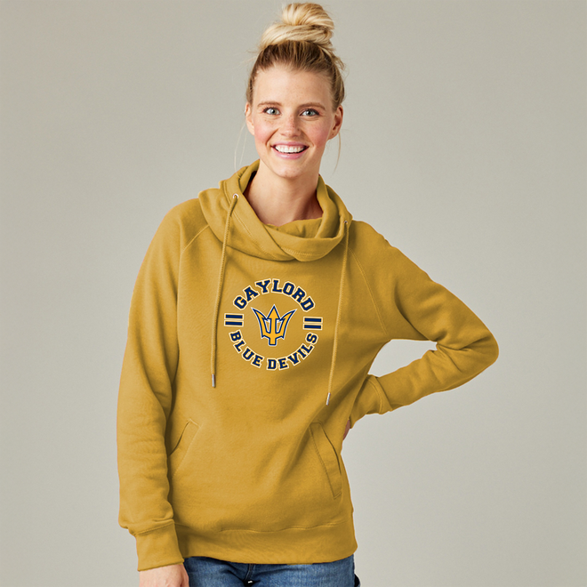 Blue Devils 3 Women's Fleece Funnel Neck Pullover Hoodie