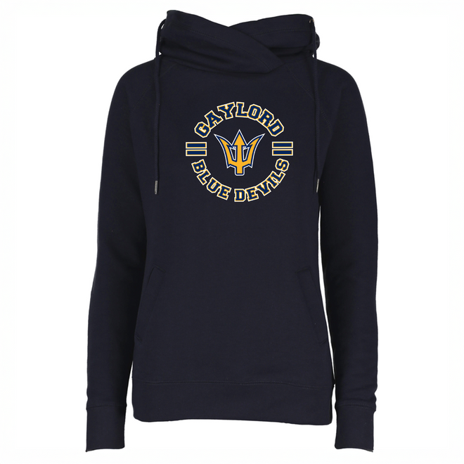 Blue Devils 3 Women's Fleece Funnel Neck Pullover Hoodie